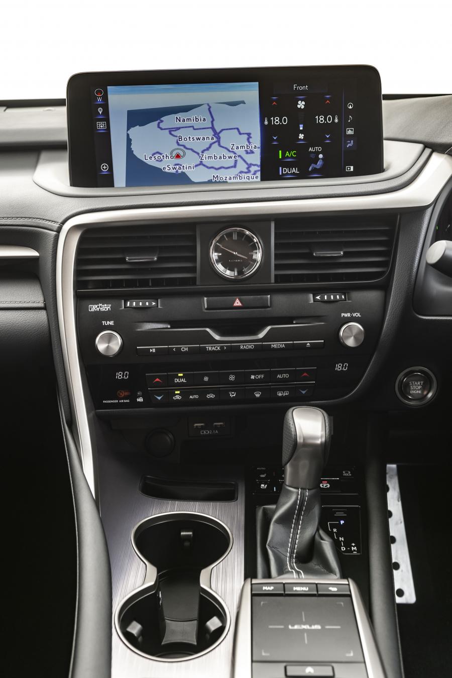 Детали интерьера Lexus RX350 F-Sport 2019 года  (ZA) (фото 21 из 36)